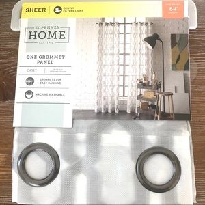 JC Penney HOME Sheer one grommet Panel 84”curtain